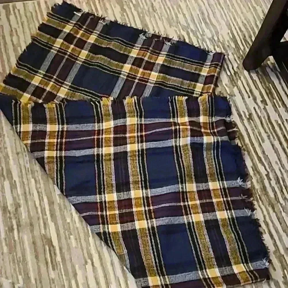 Plaid Blanket Scarf